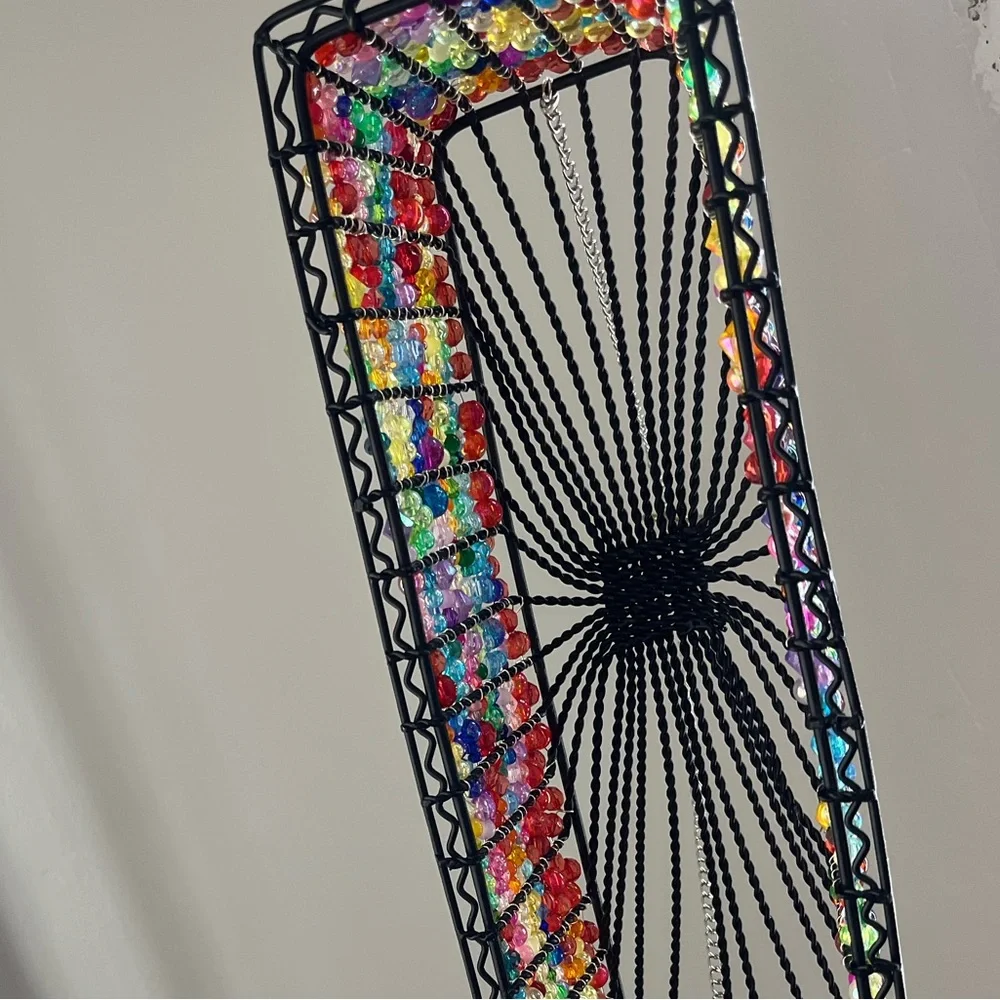 Colorful Crystal and Beaded Chandelier Decor Sun Catcher